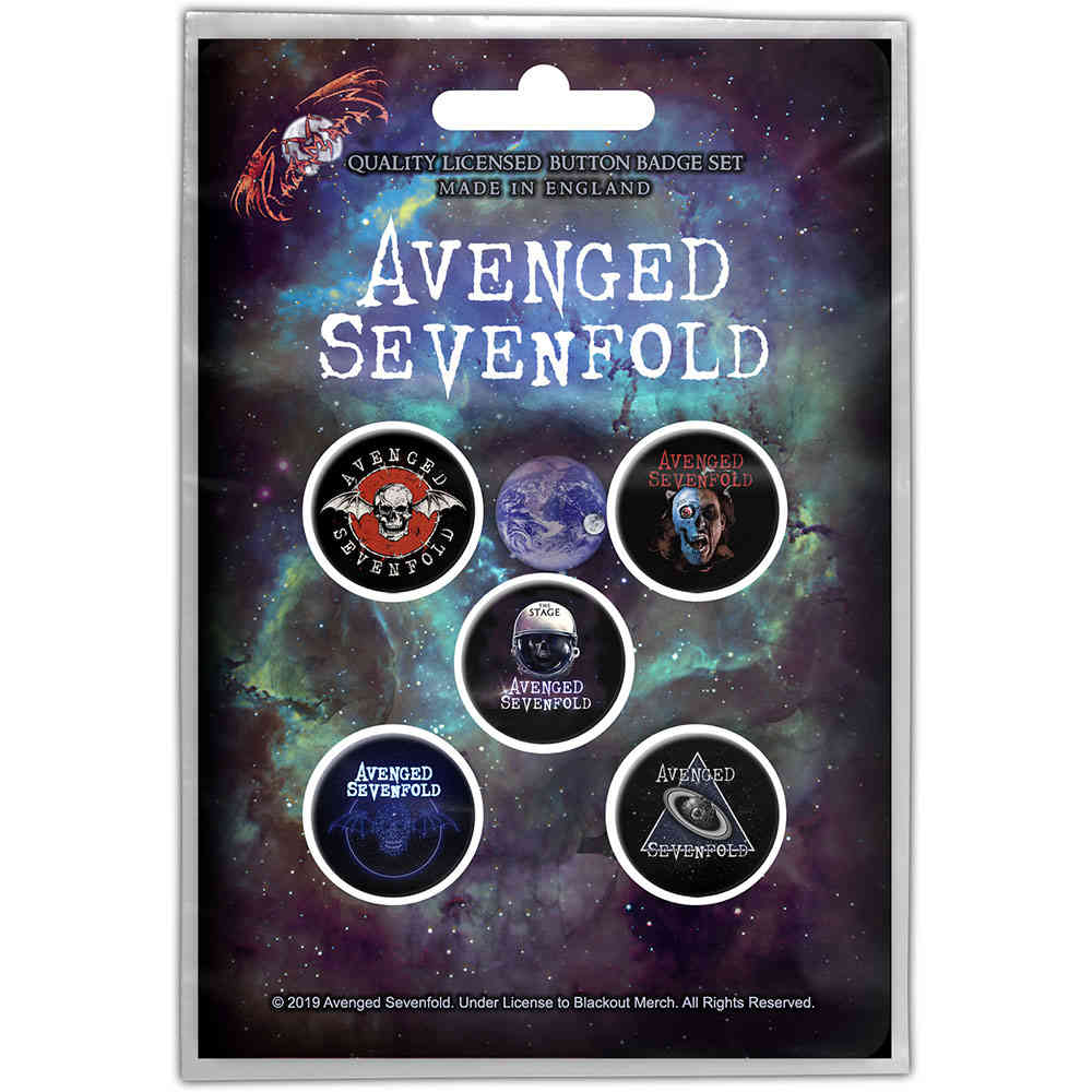 Avenged Sevenfold - The Stage Badge/button - Set van 5 - Multicolours